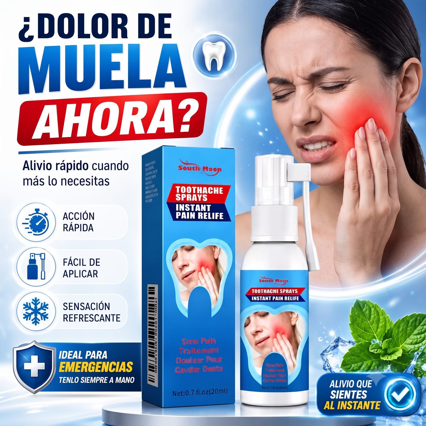 Spray Bucal para Encías y Dolor Dental 🦷 | Envío Gratis