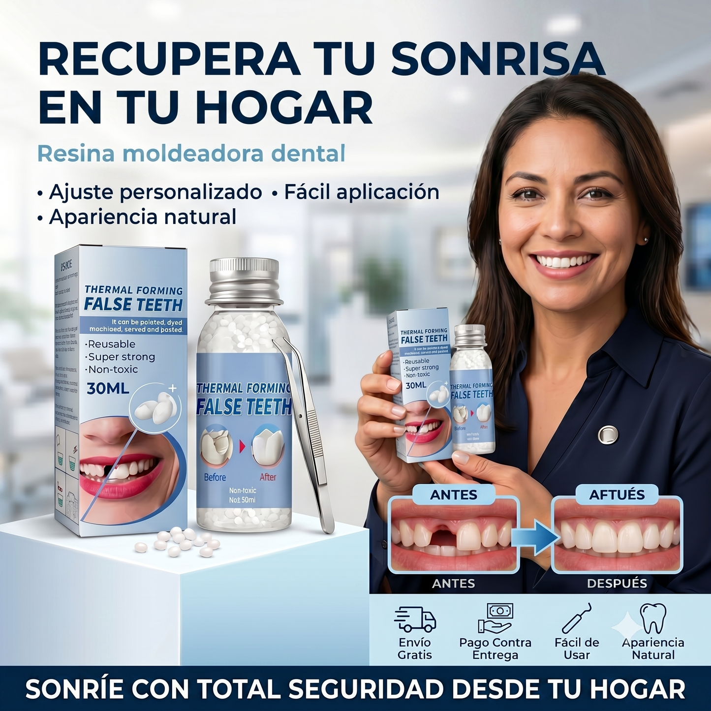 💎 Resina Dental-reparación estética de dientes dañados o ausentes🦷✨